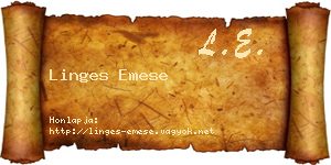 Linges Emese névjegykártya